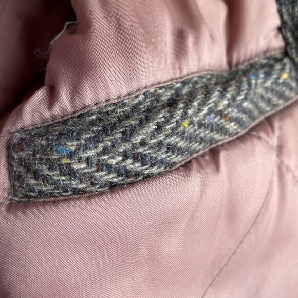 Vintage Members Only Tweed Jacket Mens 42 Large Gray Quilted Lining Retro 80s - Picture 9 of 13